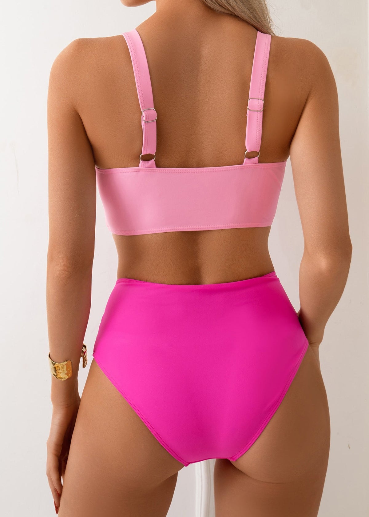 Maillot de Bain Femme Croisé Col en V Effet Froissé 4