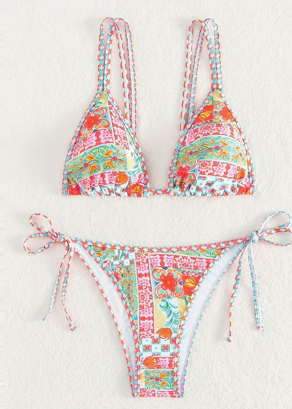 Maillot de Bain Femme Deux Pièces Imprimé Moderne 4