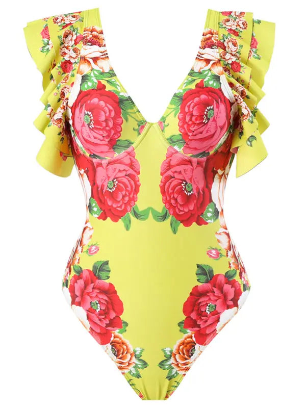 Maillot de Bain Femme à Jupe Fleurie Bella 5