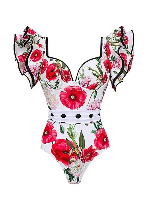 Maillot de Bain Femme à Jupe Fleurie Bella 6