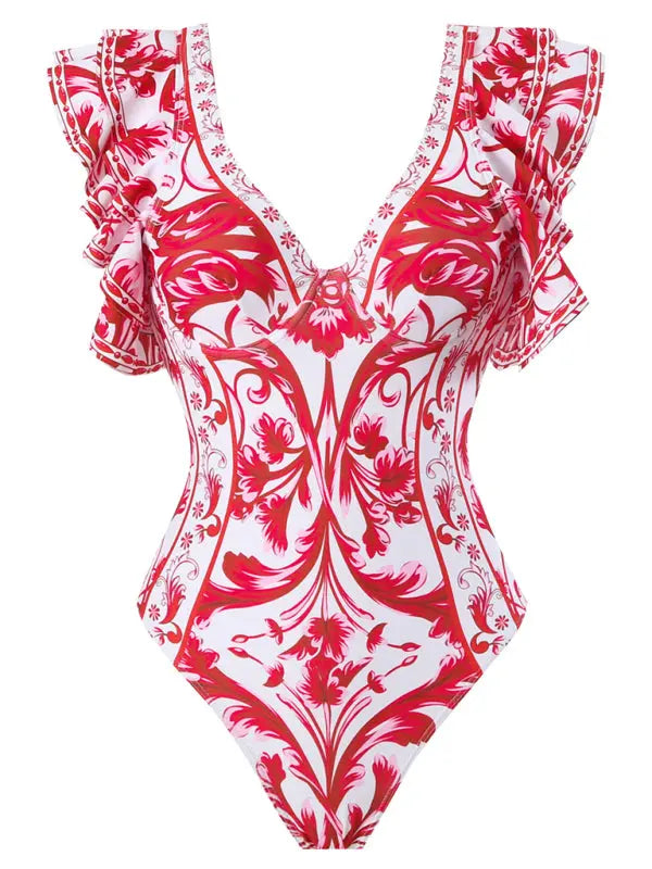 Maillot de Bain Femme à Jupe Fleurie Bella 8
