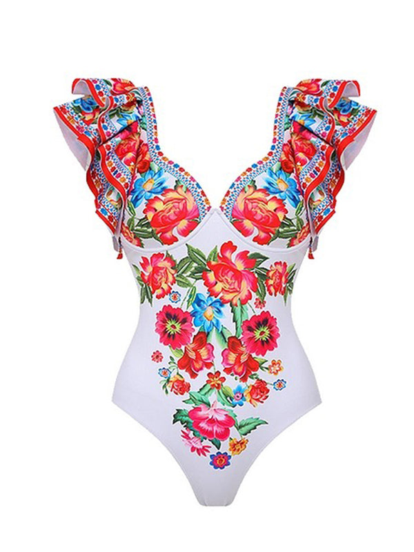 Maillot de Bain Femme à Jupe Fleurie Bella 9