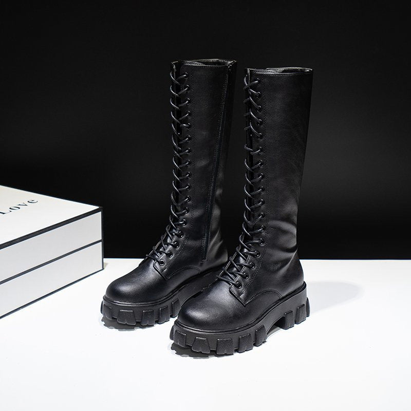 Bottes Hiver Femme Du Genou Éléguantes en Cuir Artificiel 3
