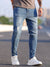 Variant image for Jean Homme Déchiré Moderne en Denim Ajusté-29