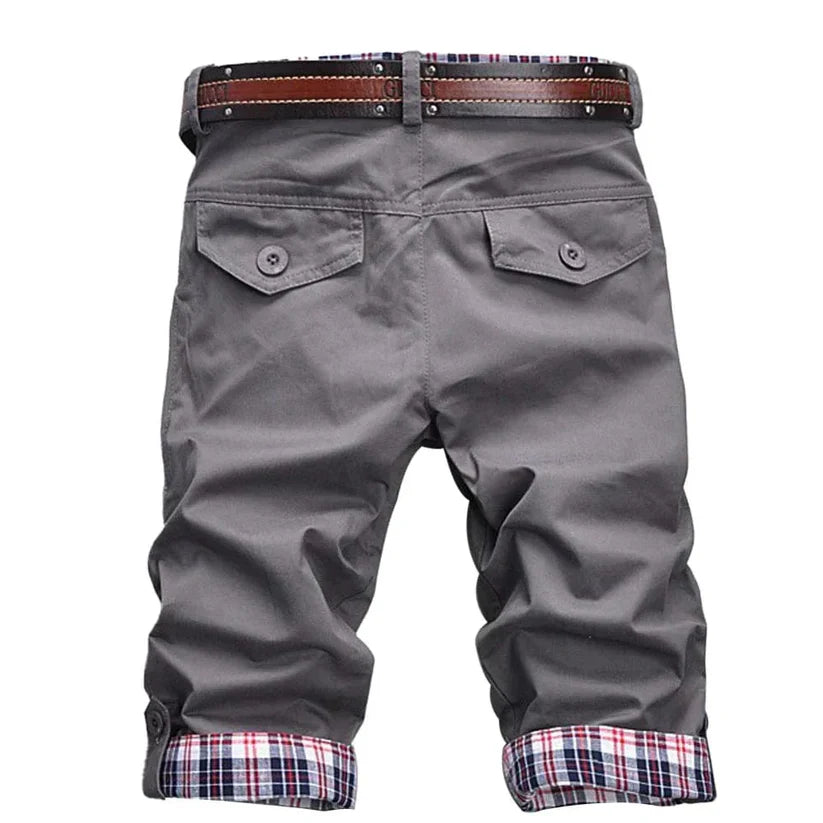 Short Cargo Homme Confortable avec Poches en Coton-3