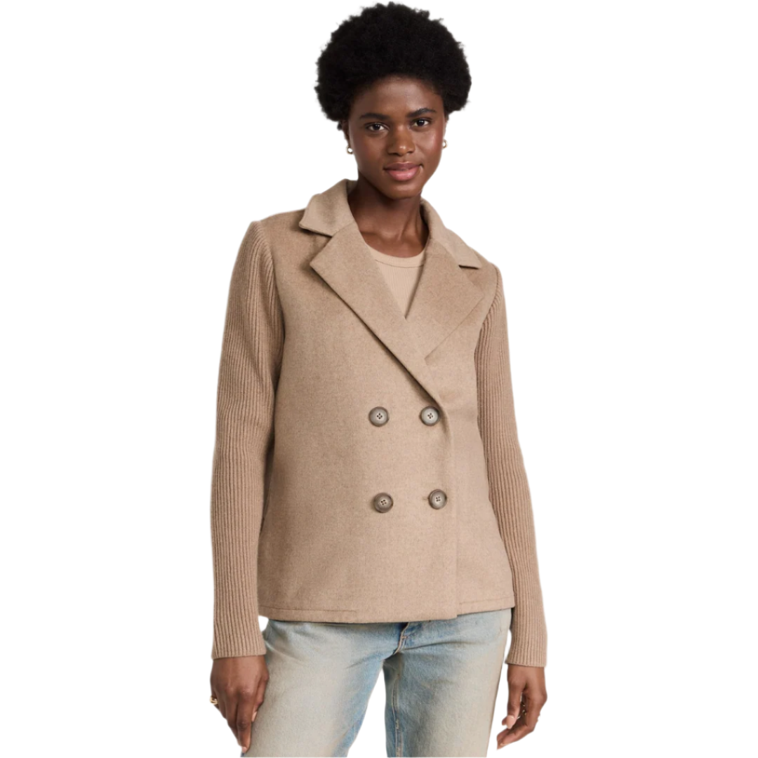 Manteau Blazer Tricoté Femme Élégant 0