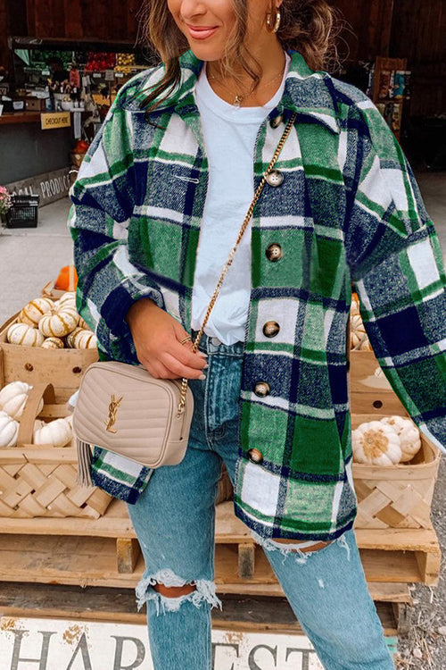 Manteau Chemise à Carreaux Décontracté pour Femme 4