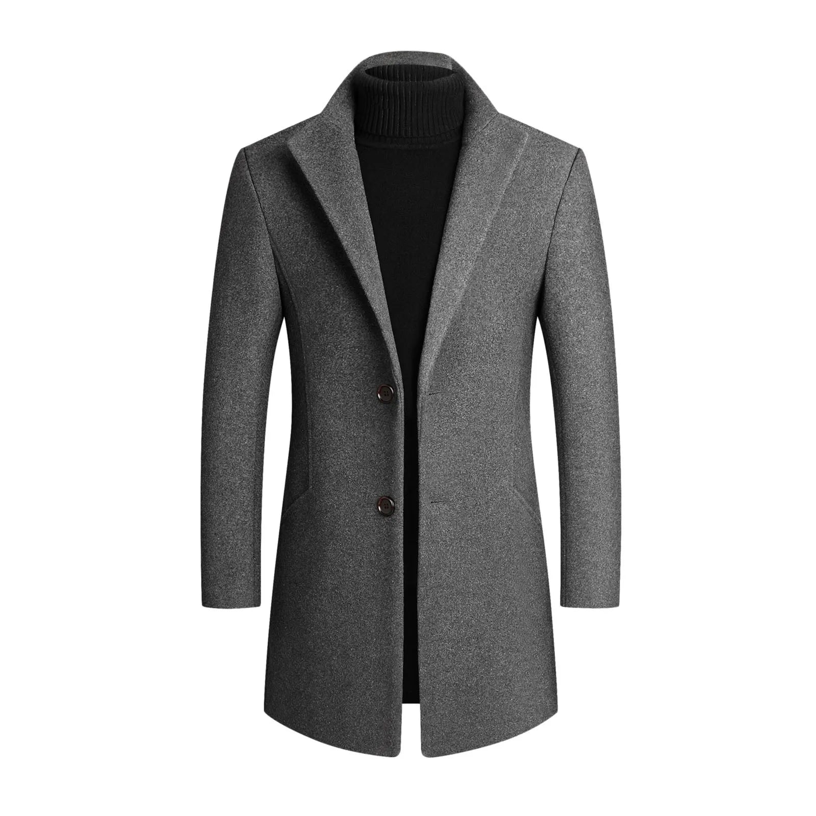 Manteau Classique pour Hommes en Laine 2