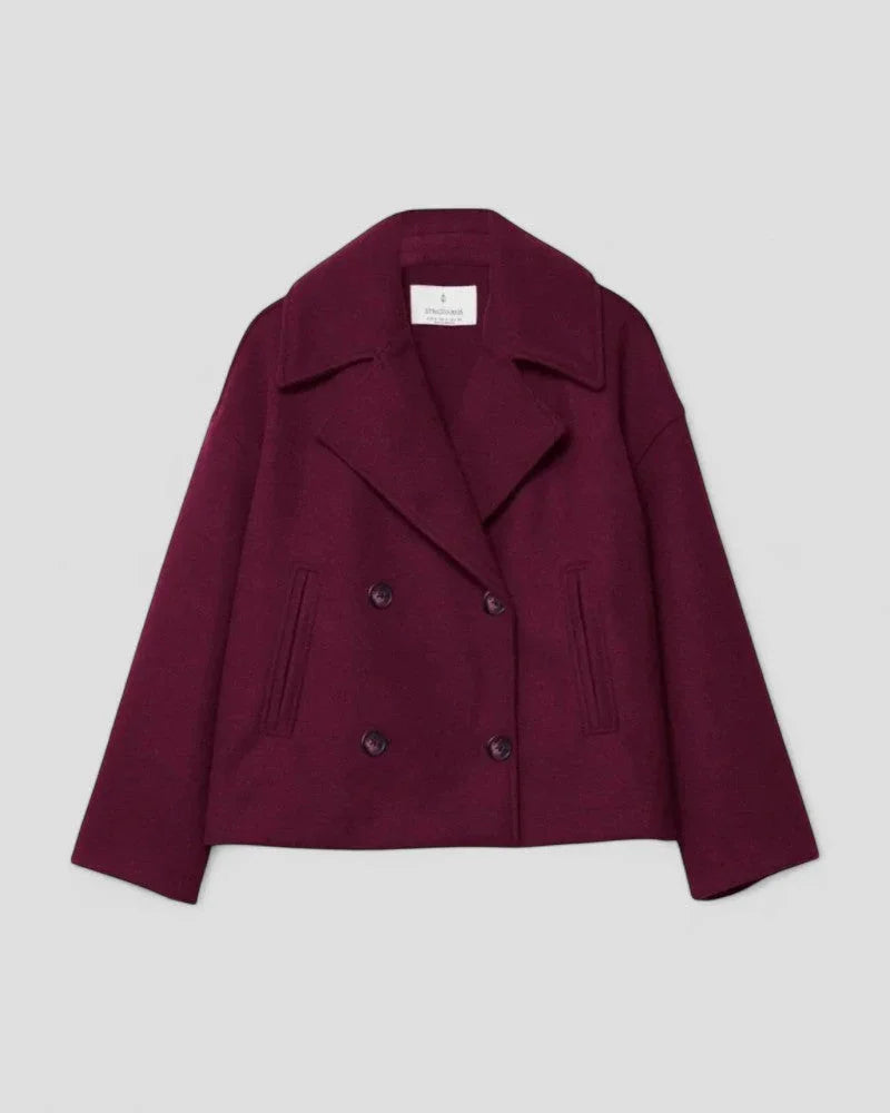 Manteau Court Femme Double Boutonnage Chic 7
