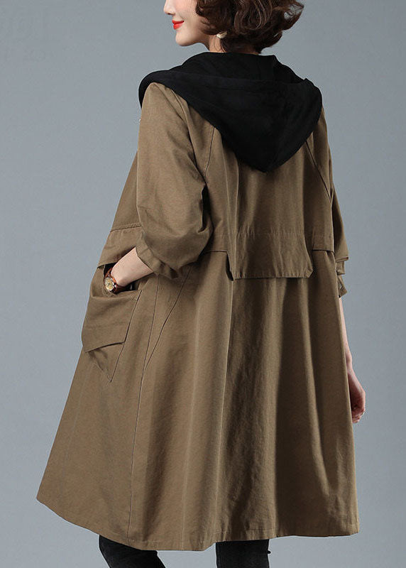Manteau Femme Ample à Capuche avec Poches 0