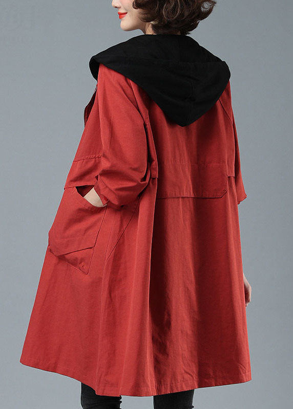 Manteau Femme Ample à Capuche avec Poches 3