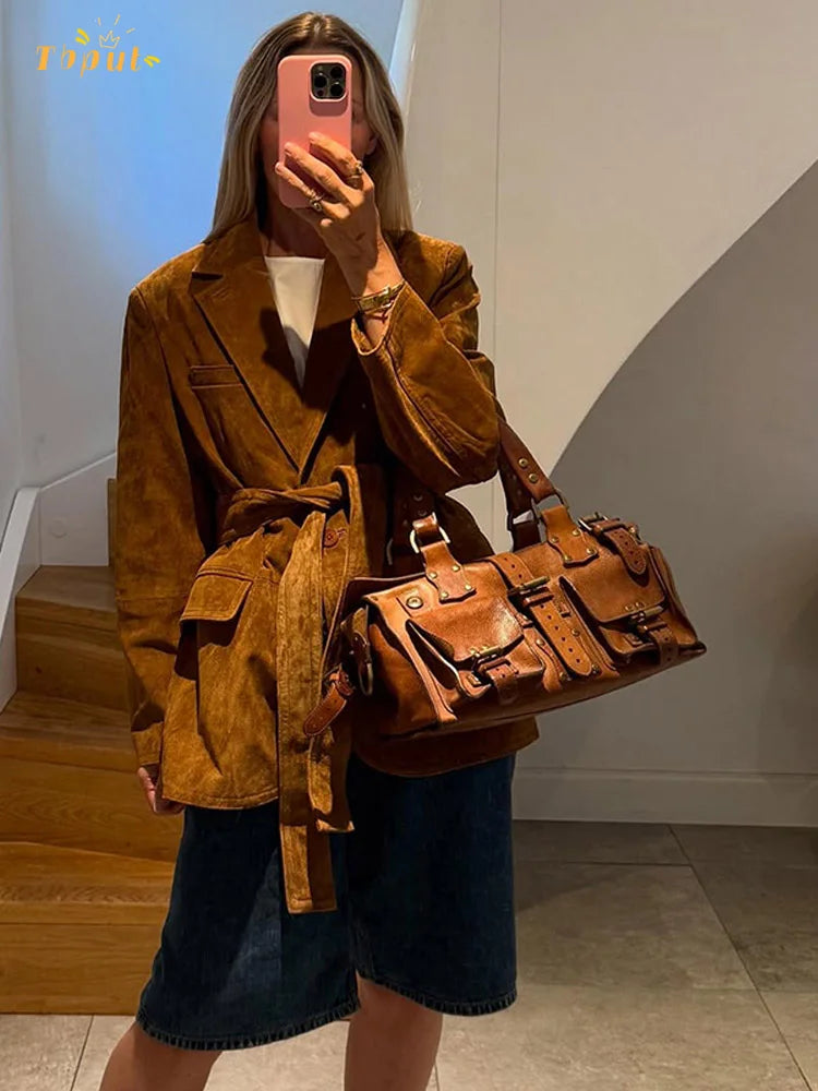 Manteau Femme Chic à Ceinture 2