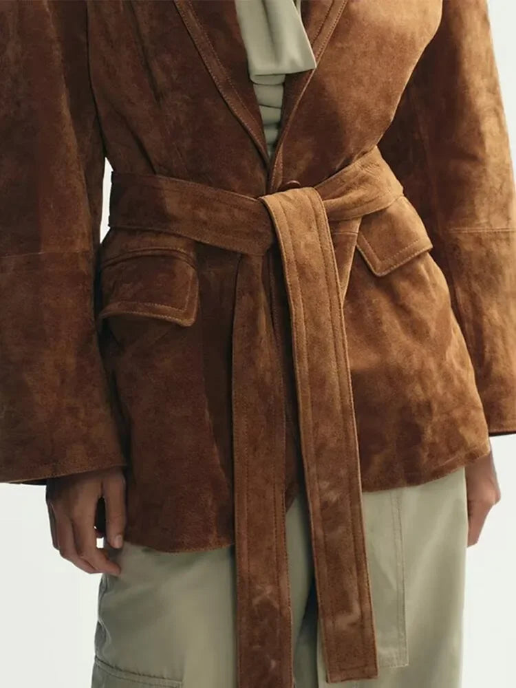 Manteau Femme Chic à Ceinture 5