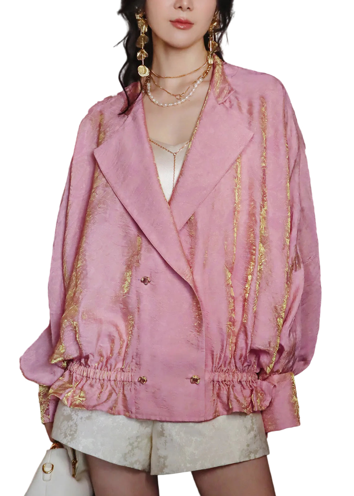 Manteau Femme Cintré Col Peter Pan Manches Chauve-Souris 1