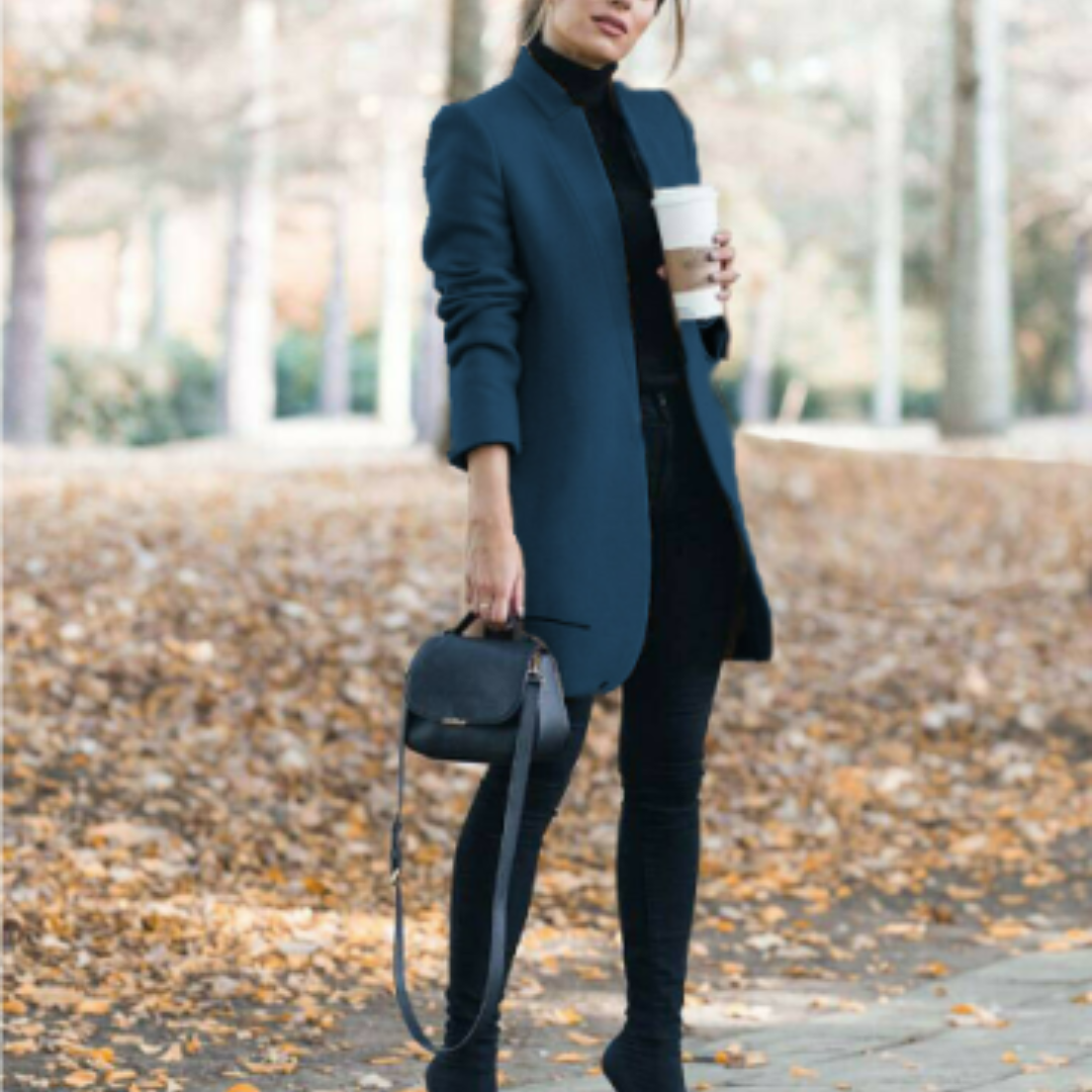 Manteau Femme Col Montant Style Classique 11