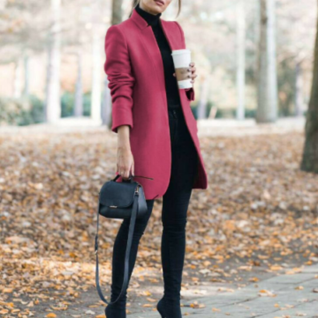 Manteau Femme Col Montant Style Classique 4