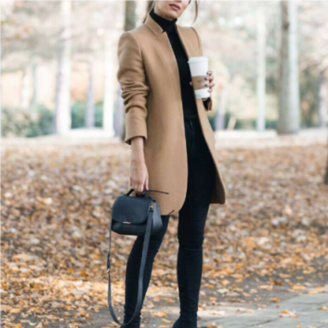 Manteau Femme Col Montant Style Classique 6