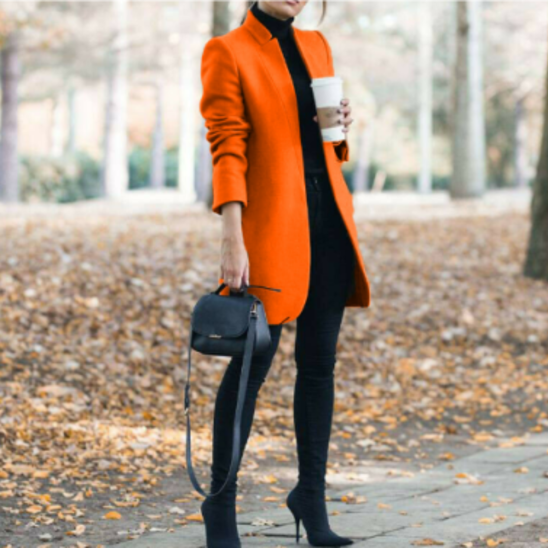 Manteau Femme Col Montant Style Classique 7