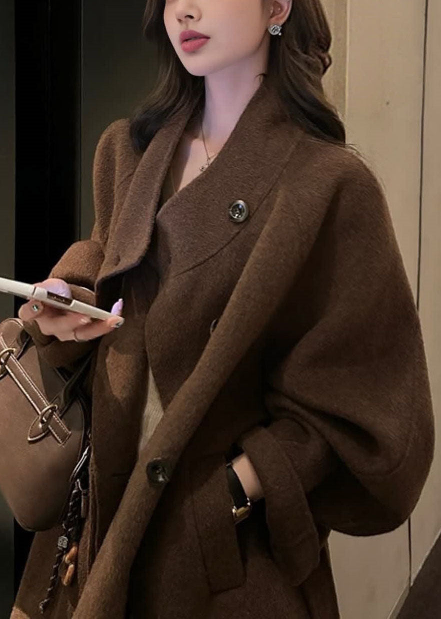 Manteau Femme Coupe Ceinturée Manches Chauve-Souris 3