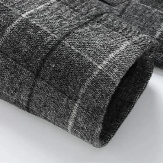 Manteau Femme Hiver Mi-Long à Carreaux Chic 7