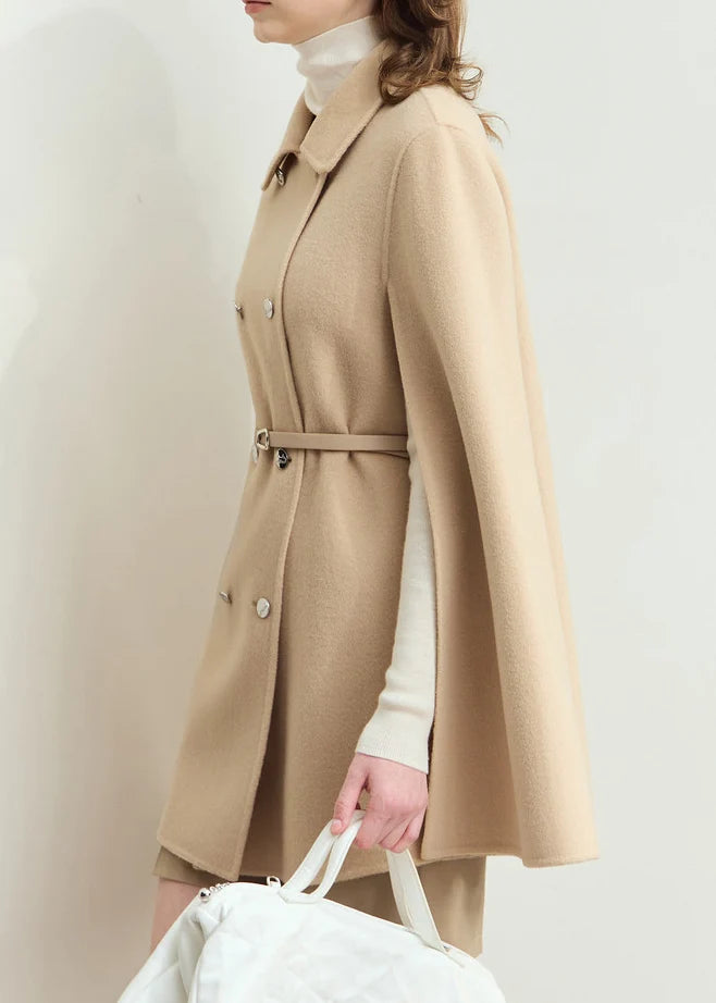 Manteau Femme Manches Cape Ceinturé 2