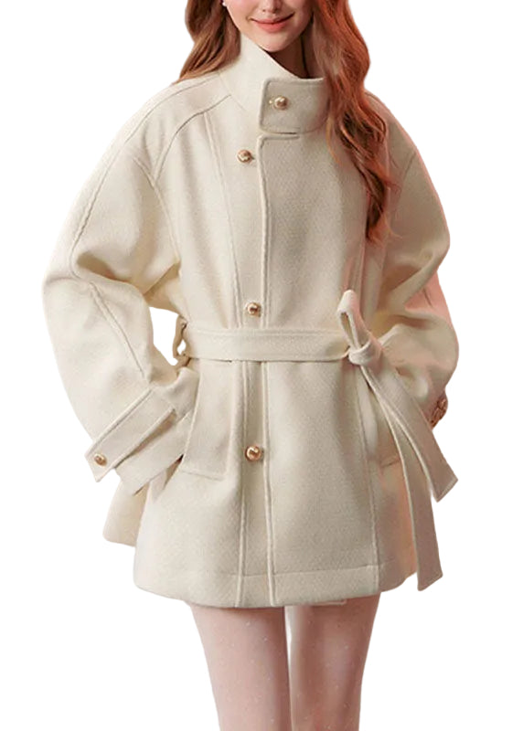 Manteau Femme Moderne avec Poches et Ceinture 0