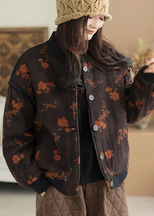 Manteau Femme Oversize à Motifs Floraux 2