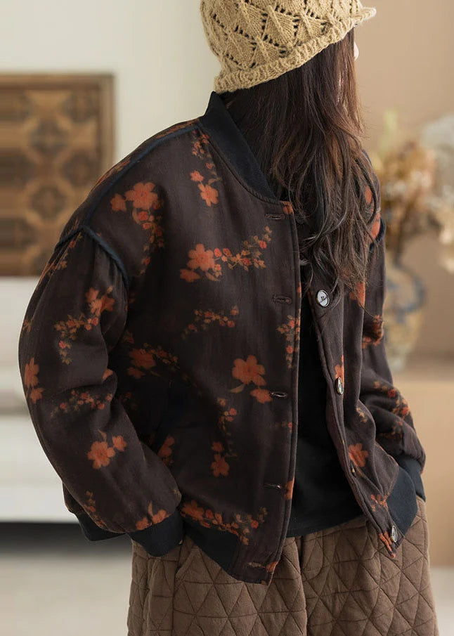 Manteau Femme Oversize à Motifs Floraux 3