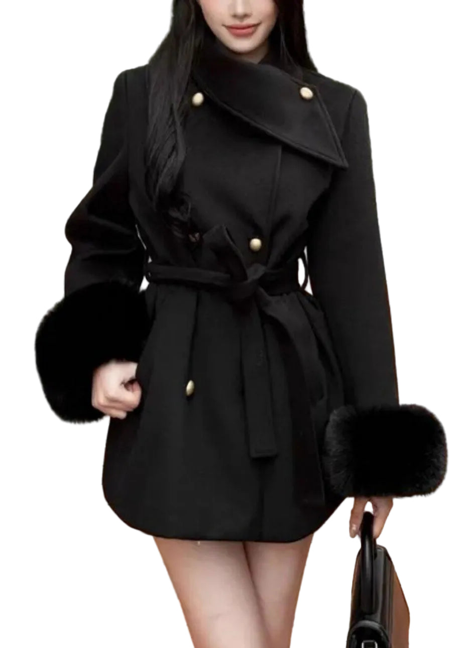 Manteau Femme Patchwork Asymétrique Ajusté Automne 0