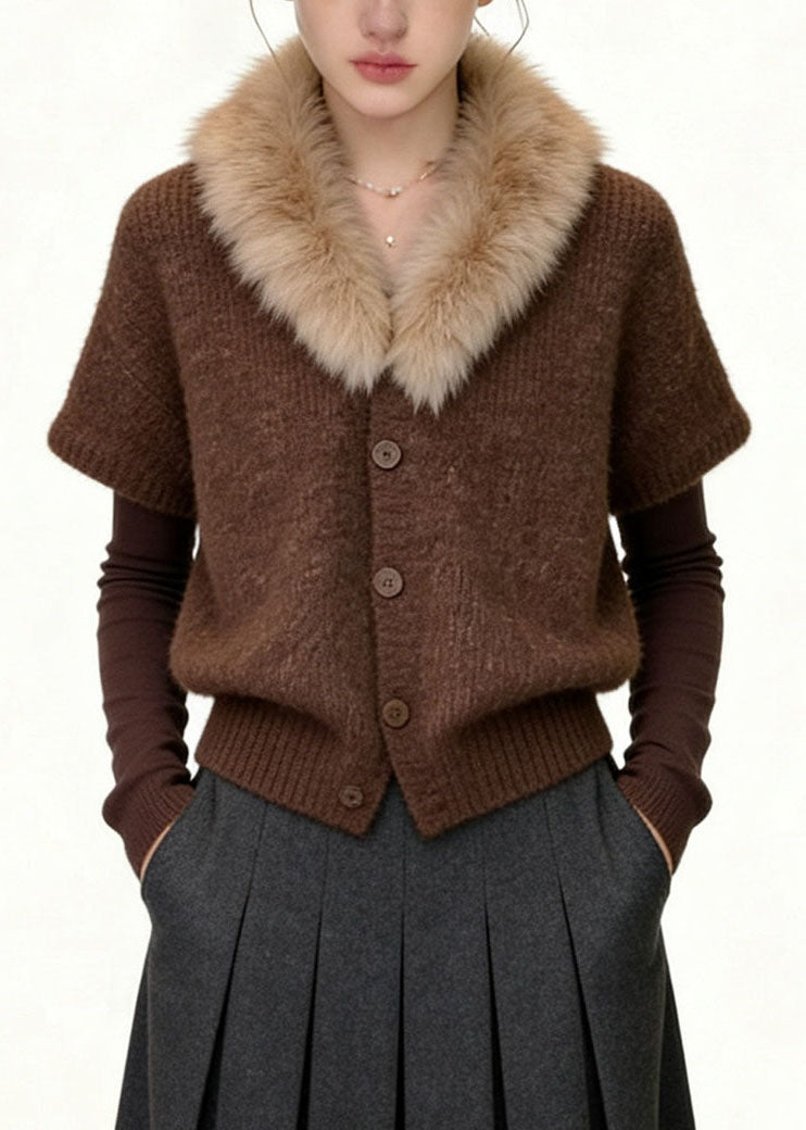 Manteau Femme Patchwork Col Fourrure Automne 0