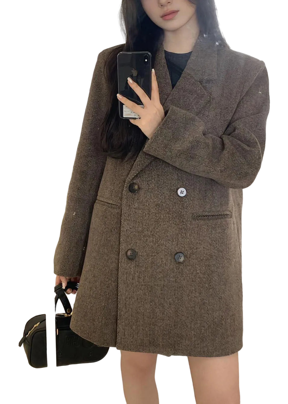 Manteau Femme Style Boho Patchwork à Manches Longues 0