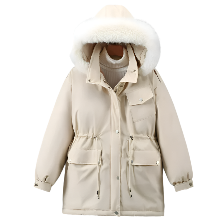 Manteau Femme Style Cocoon en Coton Doux 0