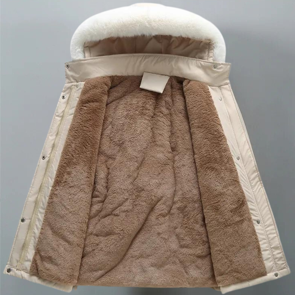 Manteau Femme Style Cocoon en Coton Doux 1