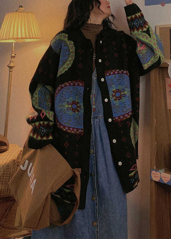 Manteau Femme Tricot Bohème Automnal 1