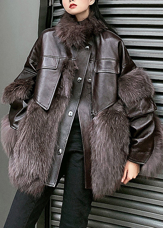 Manteau Femme en Simili Cuir Printanier 0