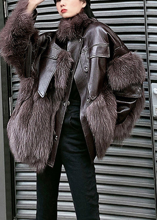 Manteau Femme en Simili Cuir Printanier 1