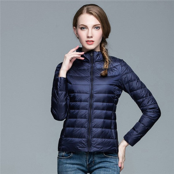 Manteau Hiver Femme Cintré Léger Col Haut Isolant 1
