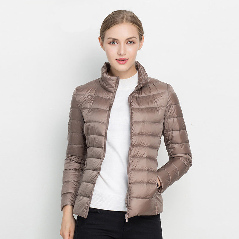 Manteau Hiver Femme Cintré Léger Col Haut Isolant 2