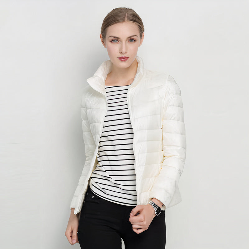 Manteau Hiver Femme Cintré Léger Col Haut Isolant 5
