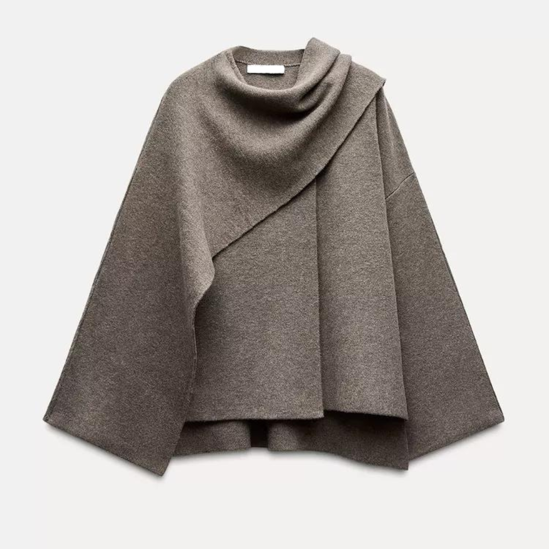 Manteau Hiver Femme Drapé Chic 1