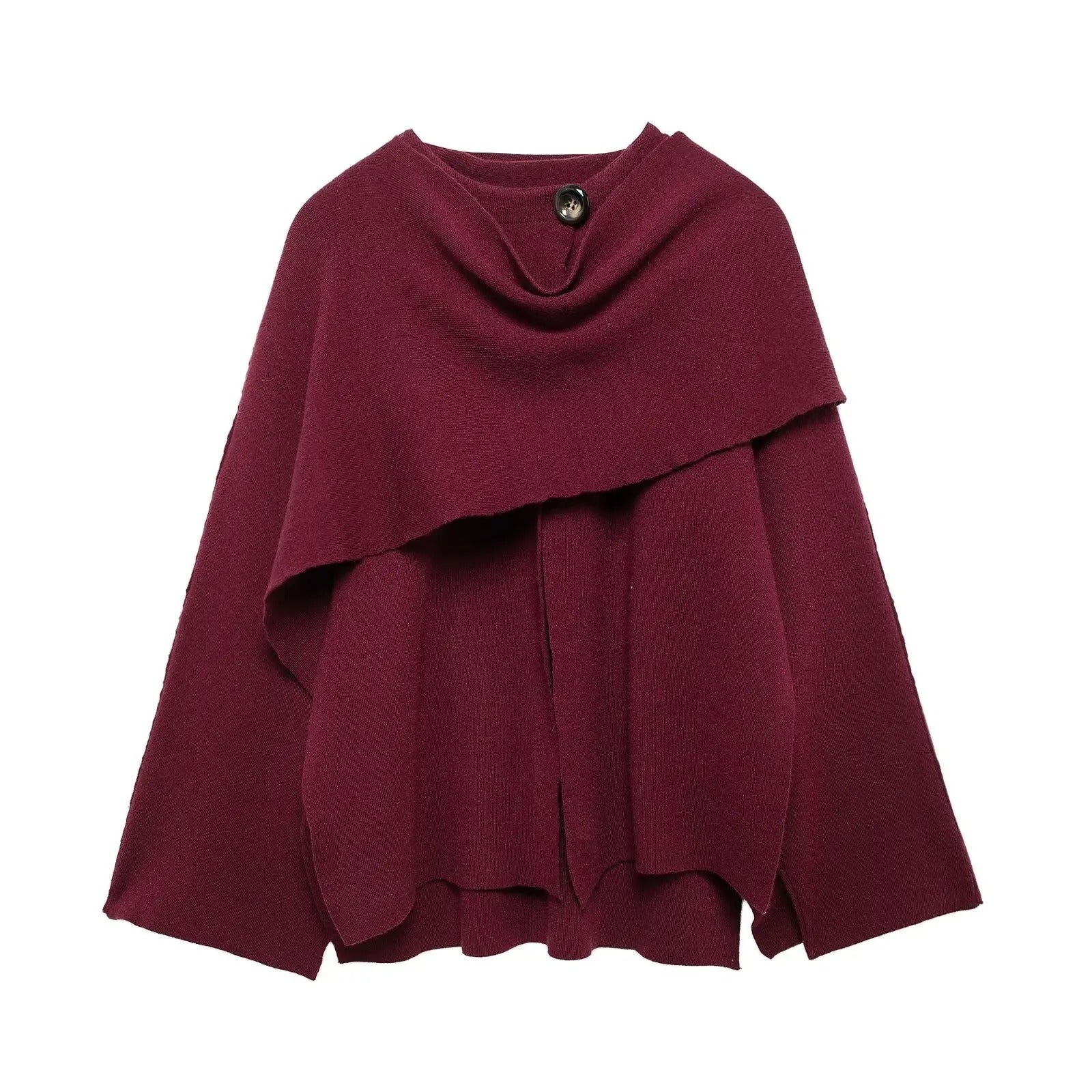 Manteau Hiver Femme Drapé Chic 2