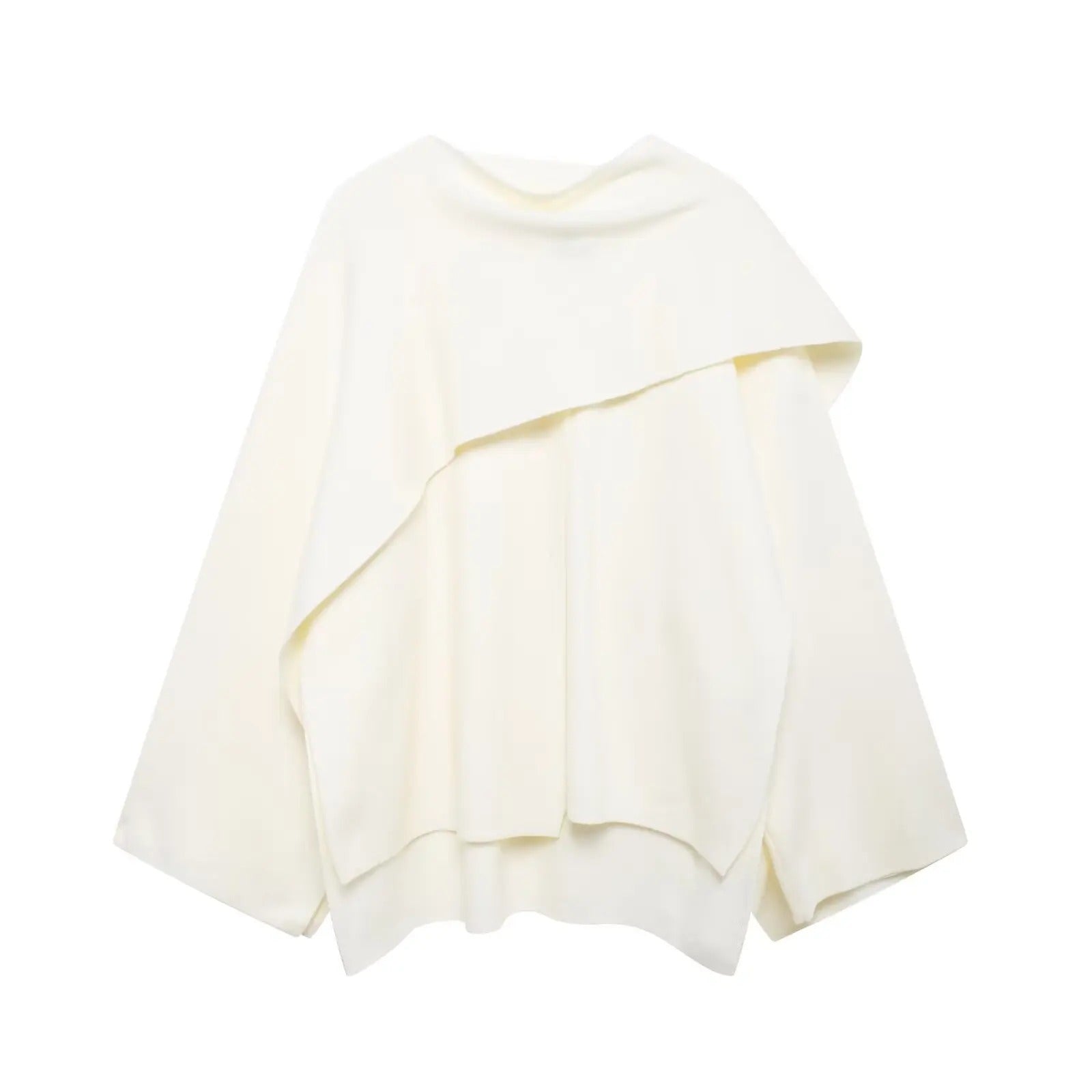 Manteau Hiver Femme Drapé Chic 3