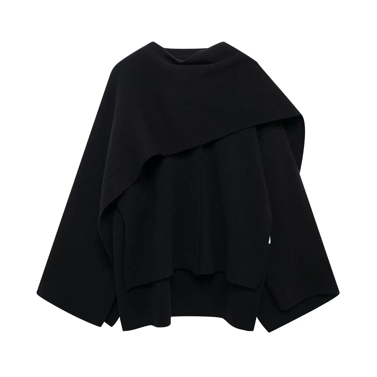 Manteau Hiver Femme Drapé Chic 4
