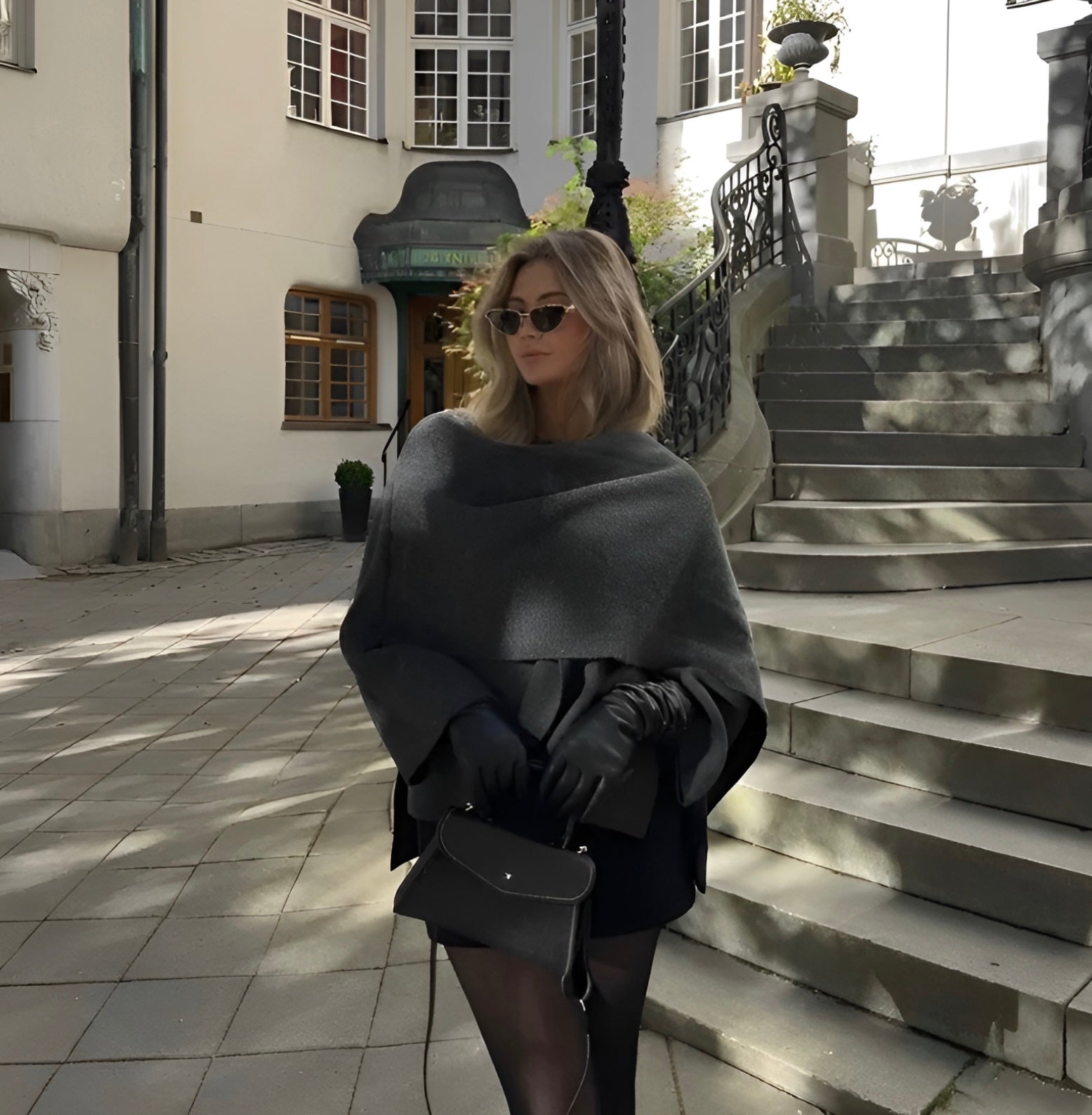 Manteau Hiver Femme Drapé Chic 8