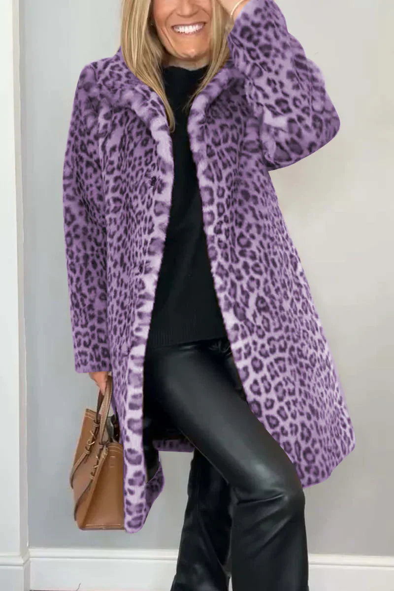 Manteau Hiver Femme Imprimé Léopard Coupe Flatteuse Isolant 5