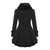 Manteau Hiver Femme Long Col en Fourrure Tissu Doux 5