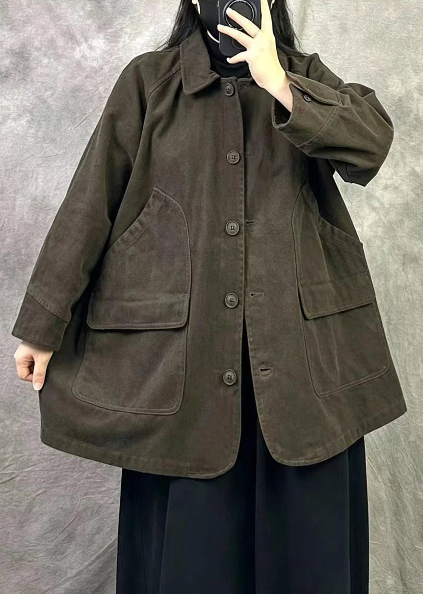 Manteau Hiver Femme Long Patchwork Oversize avec Poches 1