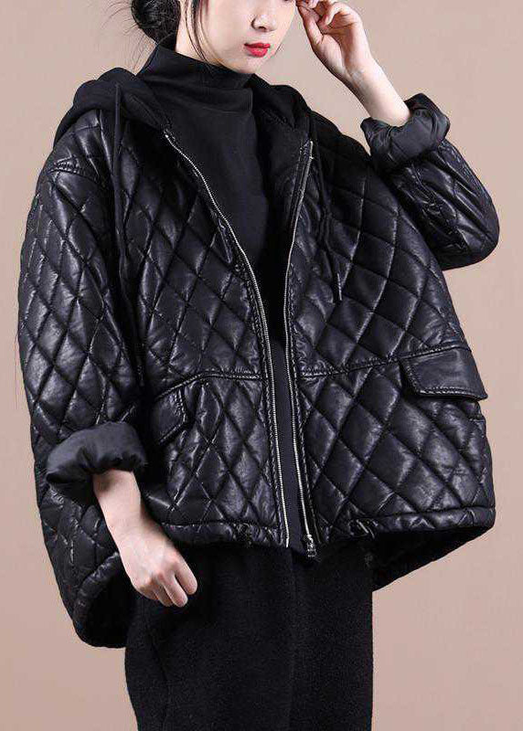 Manteau Hiver Femme Patchwork À Capuche Ample 1