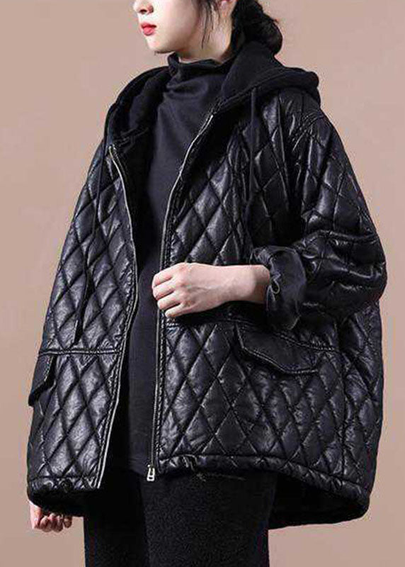 Manteau Hiver Femme Patchwork À Capuche Ample 2