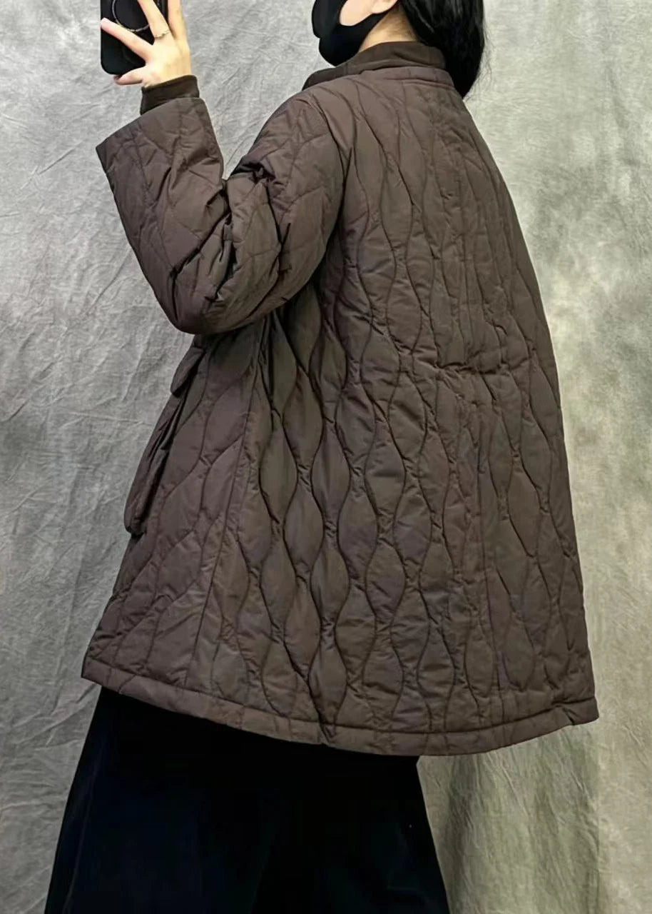 Manteau Hiver Femme Trapèze Ample avec Poches Surdimensionnées 3
